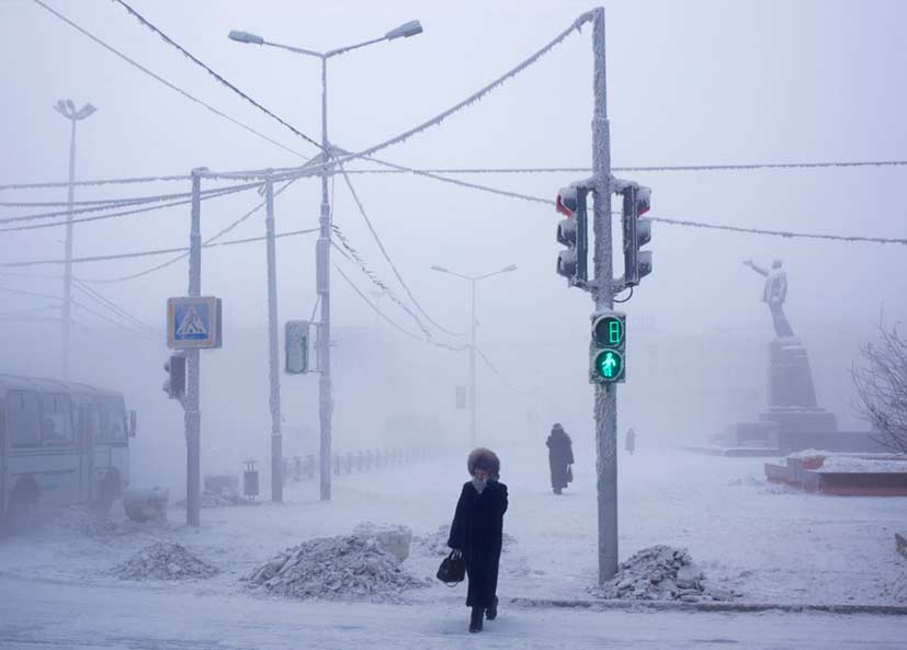 Local Habitado mais frio do planeta: Oymyako, Siberia
